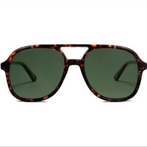 Retro Square Polarized Aviator Sunglasses Womens Mens 70s Vintage Double *New *